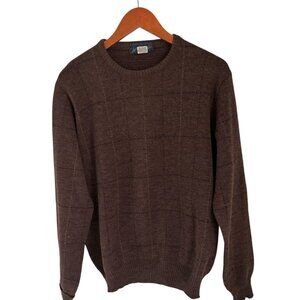Tricots St. Raphael Brown 100% Pure Wool Crewneck Sweater Size Med